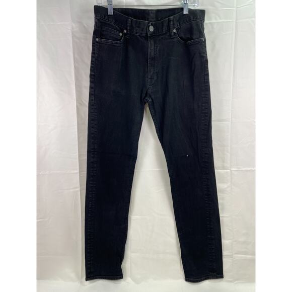 H&M Women's Black Denim Slim Fit High Rise Stretch Jeans Jegging Size Regular 32 - Picture 1 of 5